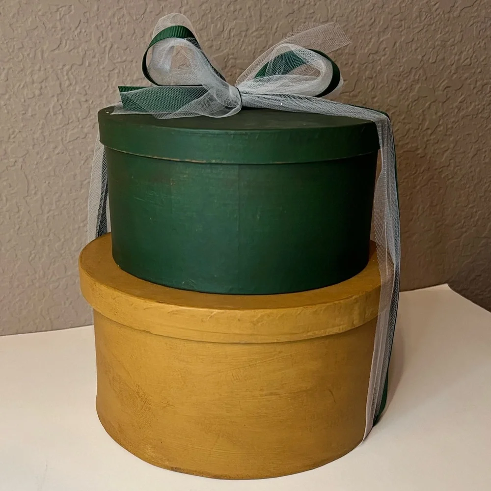 Home Decorative Owl and Frog Storage Boxes Set of 2 with Ribbon New
